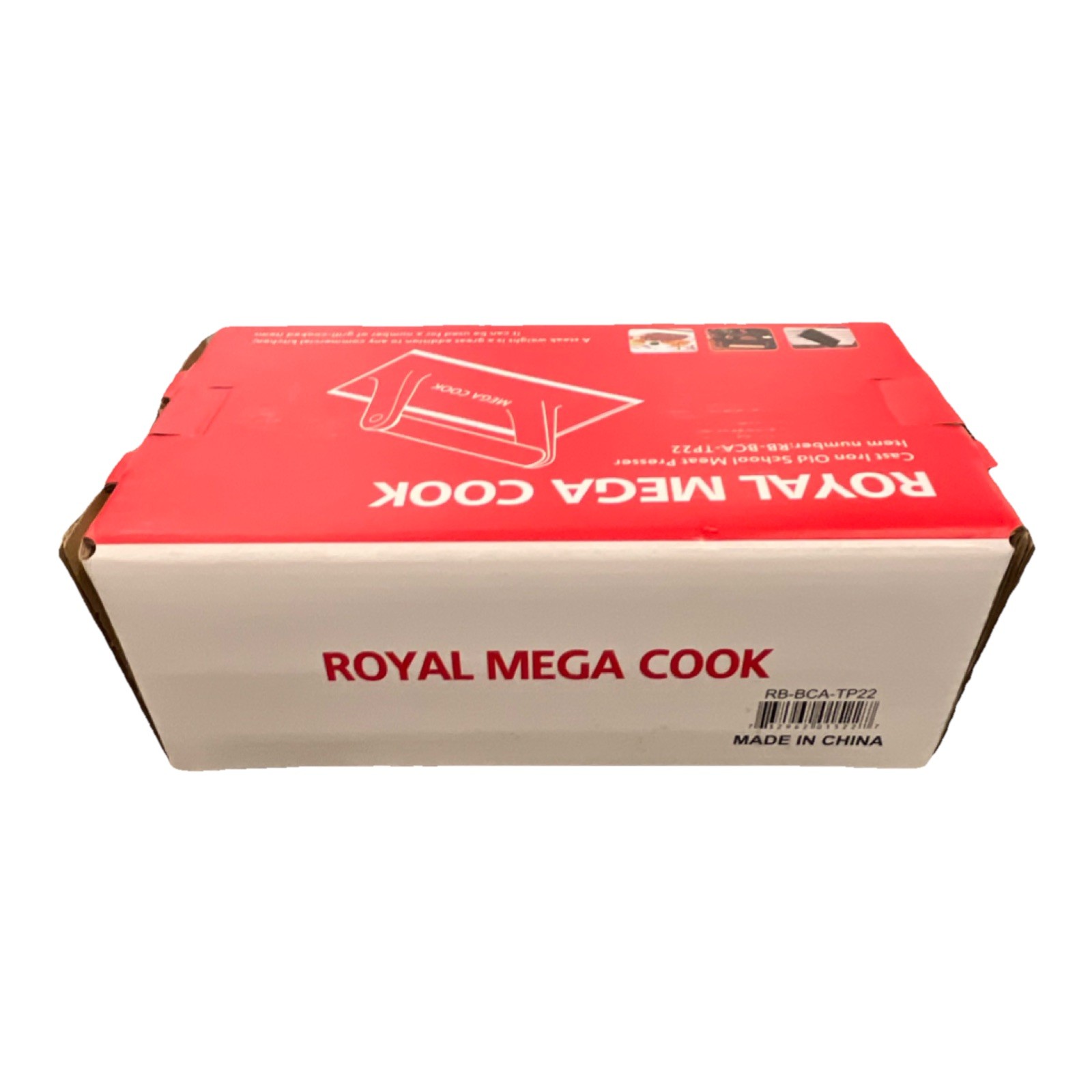 Royal Mega Cook Cast Iron Old School Meat Presser RB-BCA-TP22 Single gallery