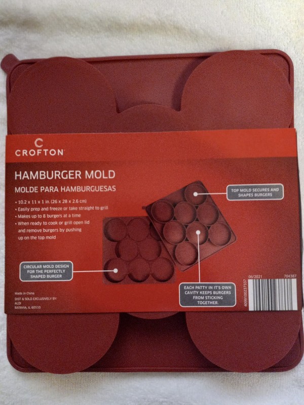 Crofton Burger Master Mold Innovative 8-in-1 Burger Press & Freezer Container gallery