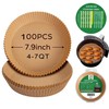 Air Fryer Liners Disposable for Most 4-7 QT frye, 100 Pcs 12x6 inches gallery