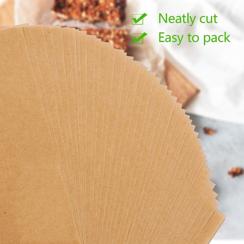 QYH 300 Pcs Parchment Paper Sheets for Baking, 300 Pack-8x12", Brown gallery