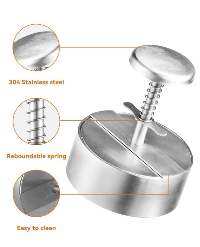 Brigii Stainless Steel Burger Press Hamburger Patty Maker gallery