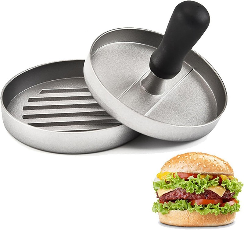 Stainless Steel Hamburger Press 4.6" Meat Burger Patty Mold for BBQ Kitchen gallery