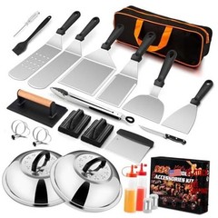 25Pcs Griddle Accessories Kit for Blackstone, Stainless Steel PP Handle
