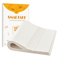 SMARTAKE 200 Pcs Parchment Paper Baking Sheets, 17″ x 26″-200 Pcs, White