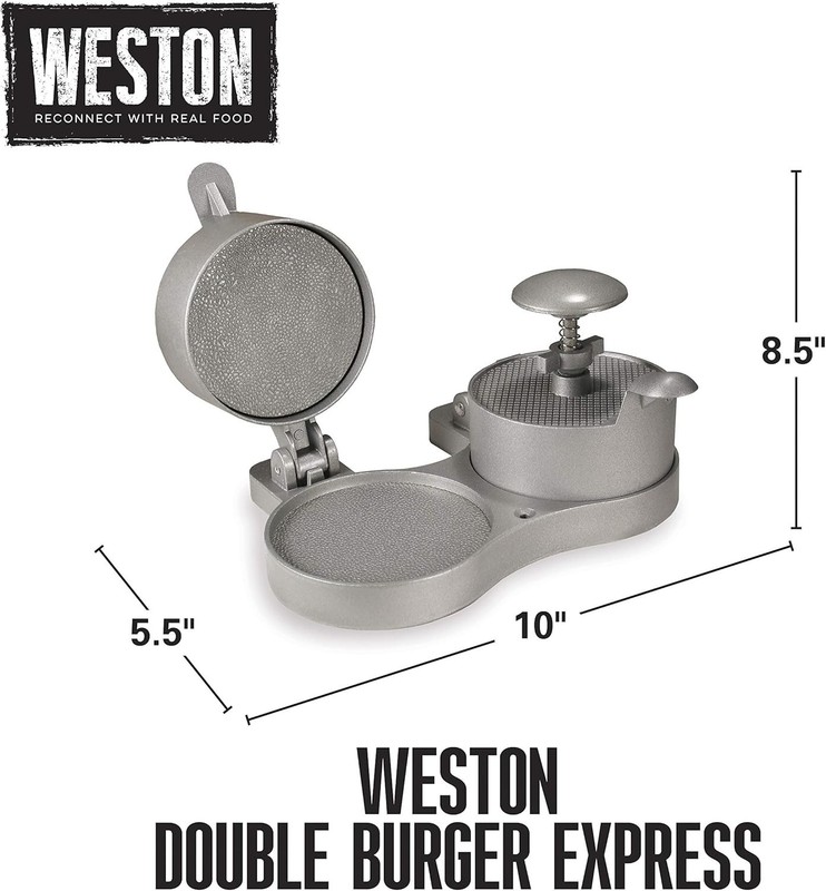 Versatile Double Burger Press with Spring Ejector for Effortless Cooking gallery