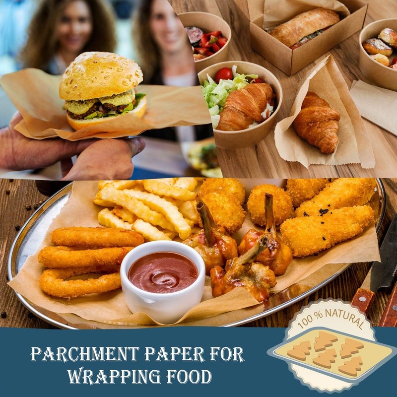 Hiware 200 PCS Parchment Paper Baking Sheets 9x13 IN, 9 X 13, Unbleached gallery