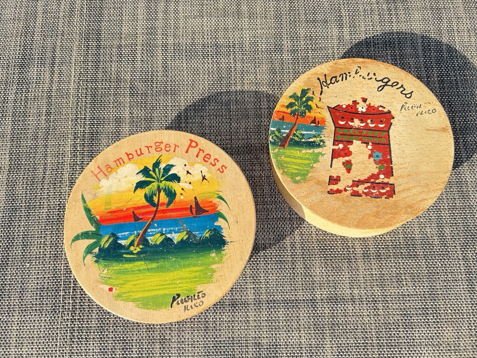 Vintage Hamburger Press Set Of 2. Sold Together-D2 gallery