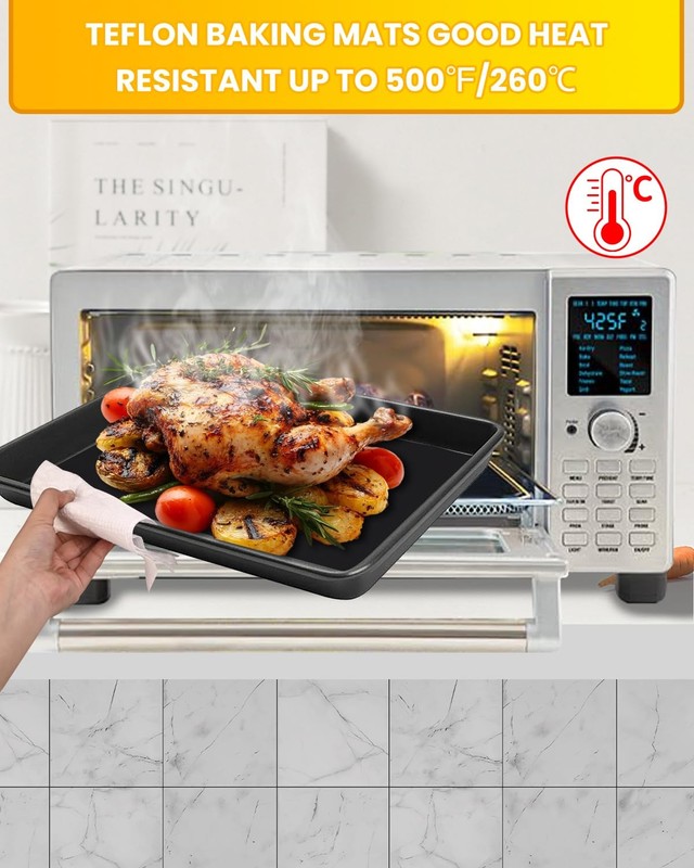 134PCS Air Fryer Liners For Nuwave 30QT, 130PCs Burlywood+4PCs Black gallery