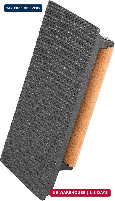 2 Pack 8 x 4 Inch Cast Iron Grill Press, Flat Heavy Weight Chef Press Bacon Grid gallery