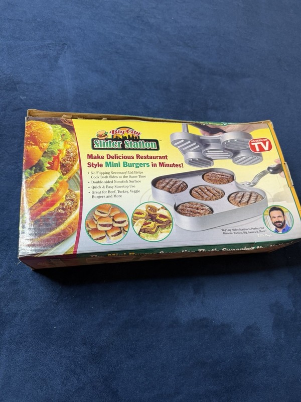 BIG CITY SLIDER STATION AS SEEN ON TV STOVE-TOP SLIDER MAKER Vtg Billy Mays gallery