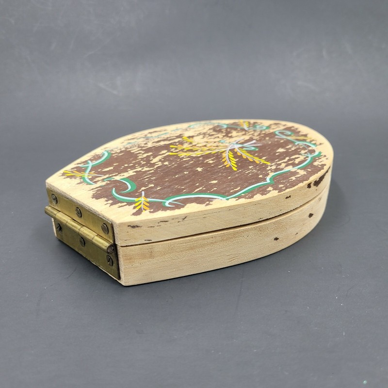 Vintage Woodpecker Wood Ware Wooden Hamburger Press Hand Painted From Japan gallery