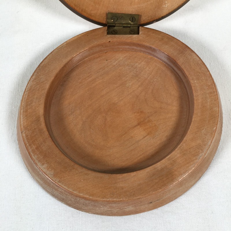 Vintage Wooden Hamburger Press Hinged Hand Painted Chef gallery