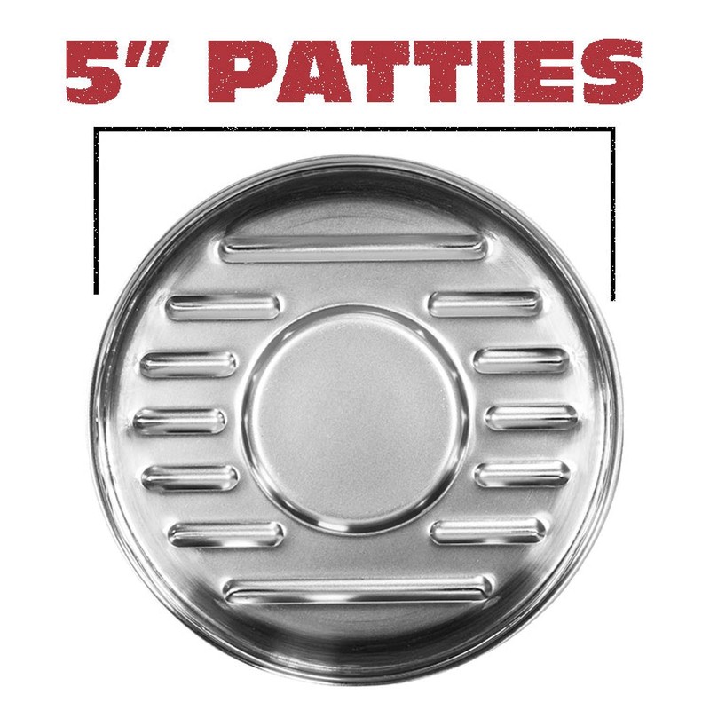 Porcelain Burger Press 5" Round Burger Smasher for Grilling Evenly, Stu gallery
