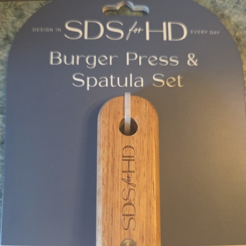 Burger Press and Spatula Set Round Heavy Duty Grilling Metal Hamburger Turner gallery