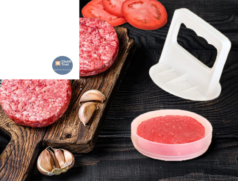 Hamburger Press Patty Maker Freezer 4 Containers with gallery