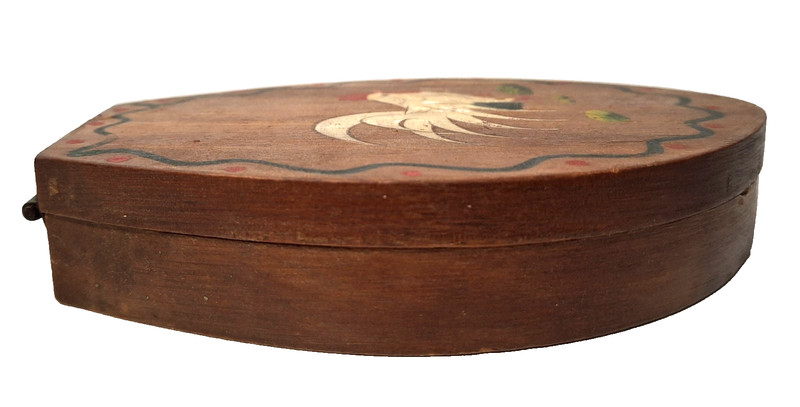 Vintage Rustic Wood Hamburger Press Hand Painted Rooster Wall Hanging Made Japan gallery