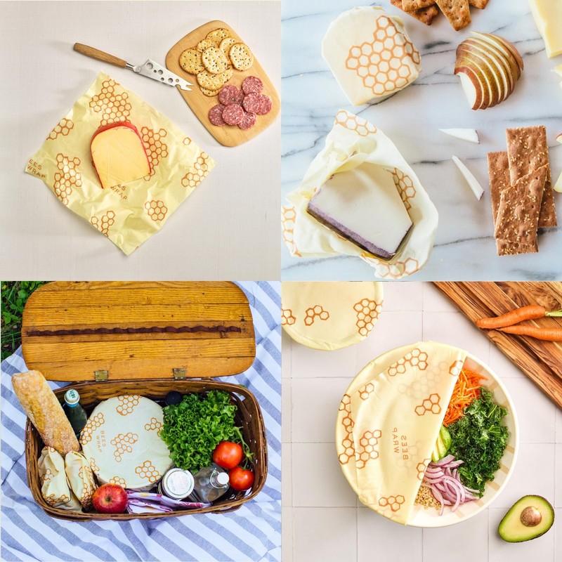 Bee's Wrap Beeswax Wraps for Food - Pack of 3 Medium, Honeycomb Medium 3 gallery