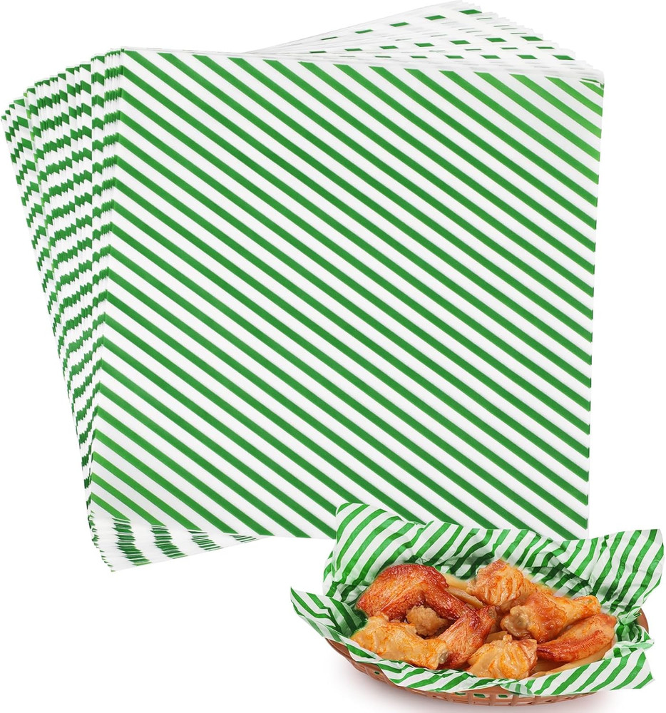 Mother's Day Parchment Paper for Donuts 12 * 12 Inch, 100 Pcs Food Basket Liners