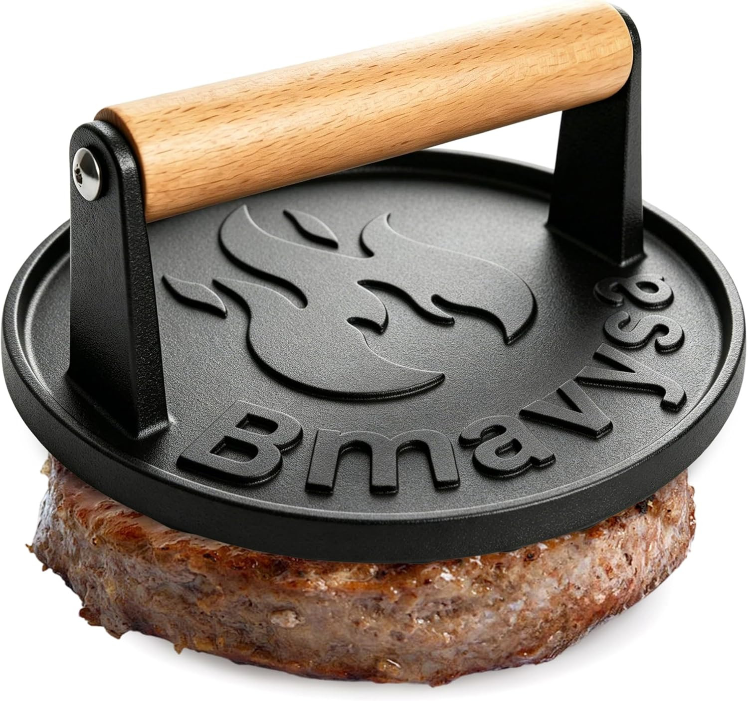 Heavy-Duty Cast Iron Smash Burger Press, Non-Stick and Rust Resistant, Burger Sm gallery
