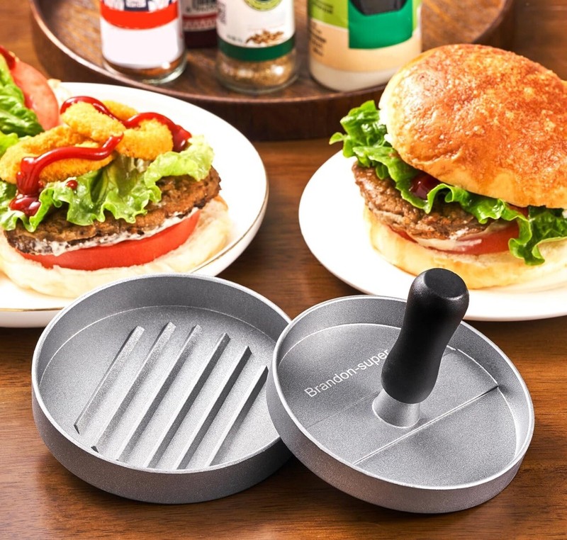 Smash Burger Press Patty Maker with 100 Wax Papers Set I Dishwasher Safe gallery