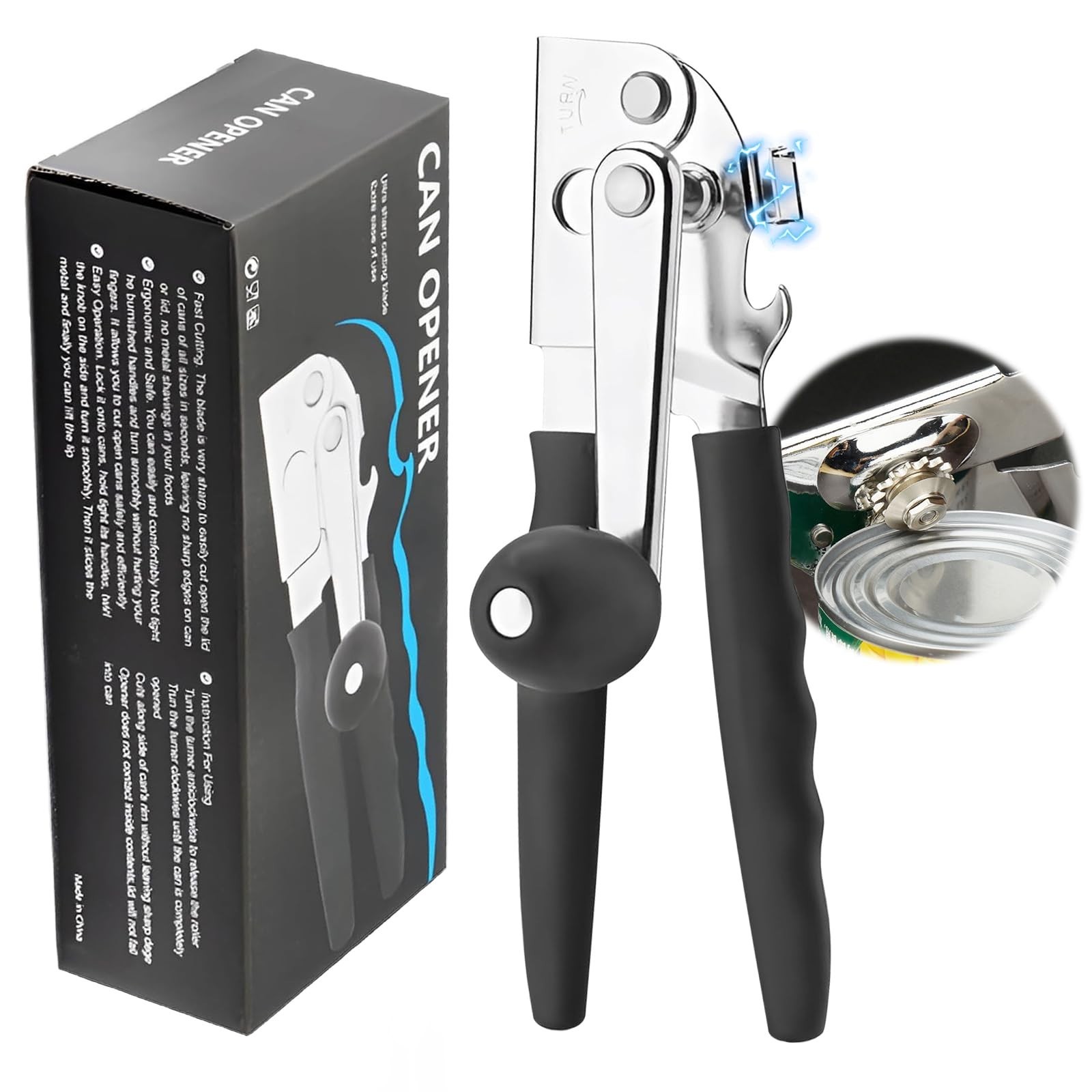 Commercial Can Opener Manual Heavy Duty Stainless Steel Handheld Smooth Edge ... gallery
