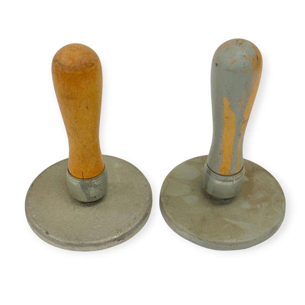 Grilling Press Burger Making Tools Wood Handle, 2 pcs