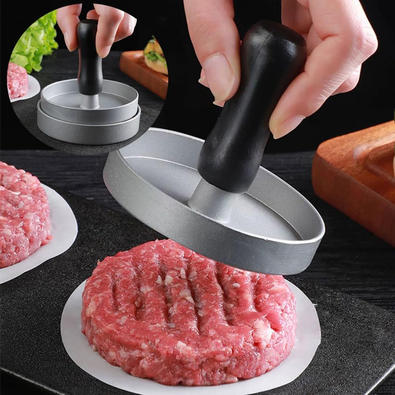 Hamburger Press Patty Maker for Grill Burger, Smasher Burger Press with 100 gallery