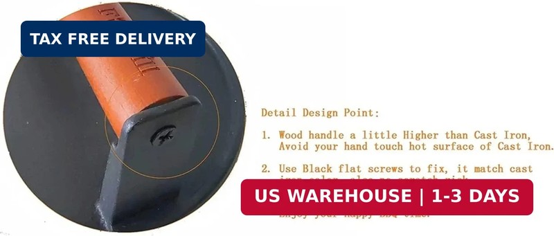 Firsgrill Burger Press 7.08" Round & 8.3"X4.3"Rectangle Heavy-Duty Cast Iron Sma gallery