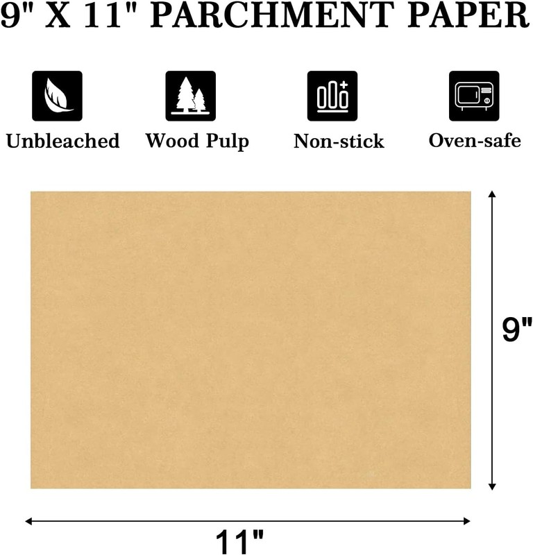 GOAUS Parchment Paper Sheets 9x11 Inch, Air Fryer Toaster Oven Liners 9 x 11 gallery