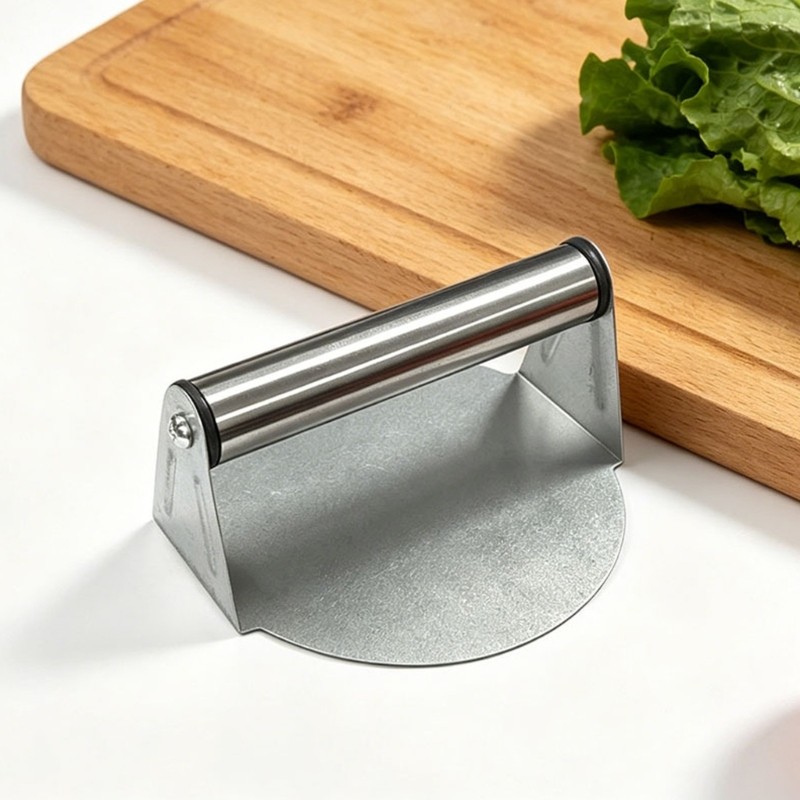 Burger Smasher Smash Burger Press with Smooth Plate Easy Grip Metal Handle gallery