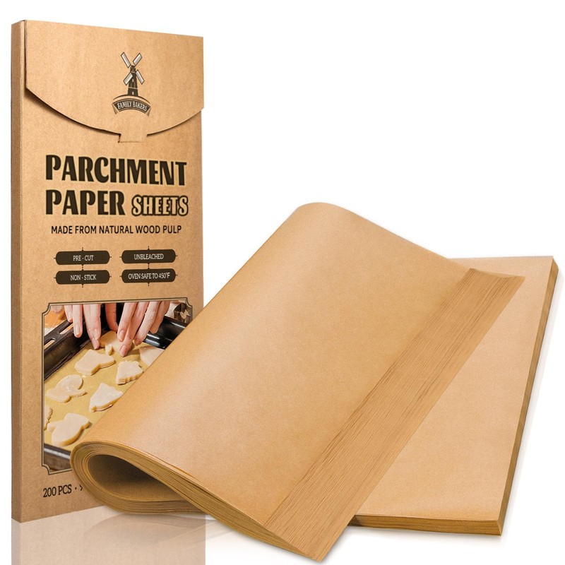 Hiware 200 PCS Parchment Paper Baking Sheets 9x13 IN, 9 X 13, Unbleached gallery