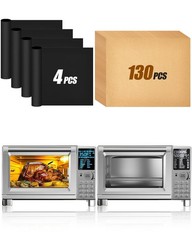 134PCs Air Fryer Liners For Nuwave Bravo XL Pro 30QT, Burlywood+Black