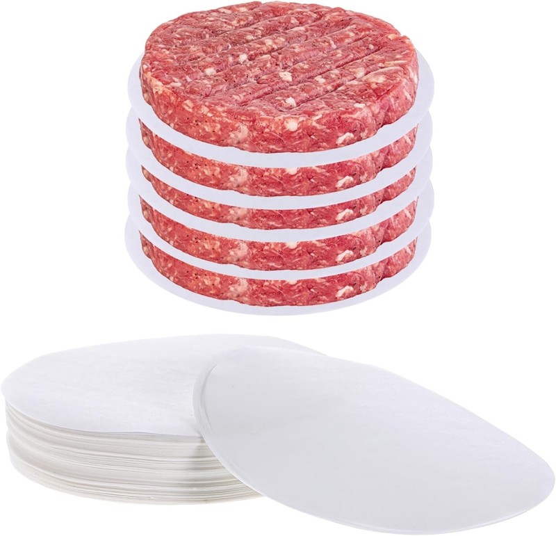 Round Hamburger Patty Papers 4.5 Inch Non-Stick Sheets for Baking and Freezing gallery