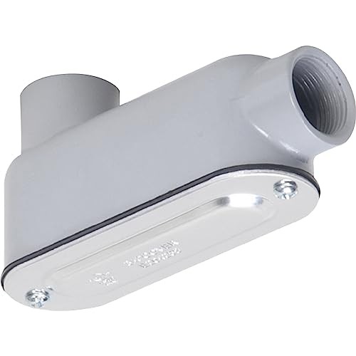 RLB200 Threaded LB Conduit Body, Die Cast Aluminum, Stamped Steel Cover, 2 2" gallery