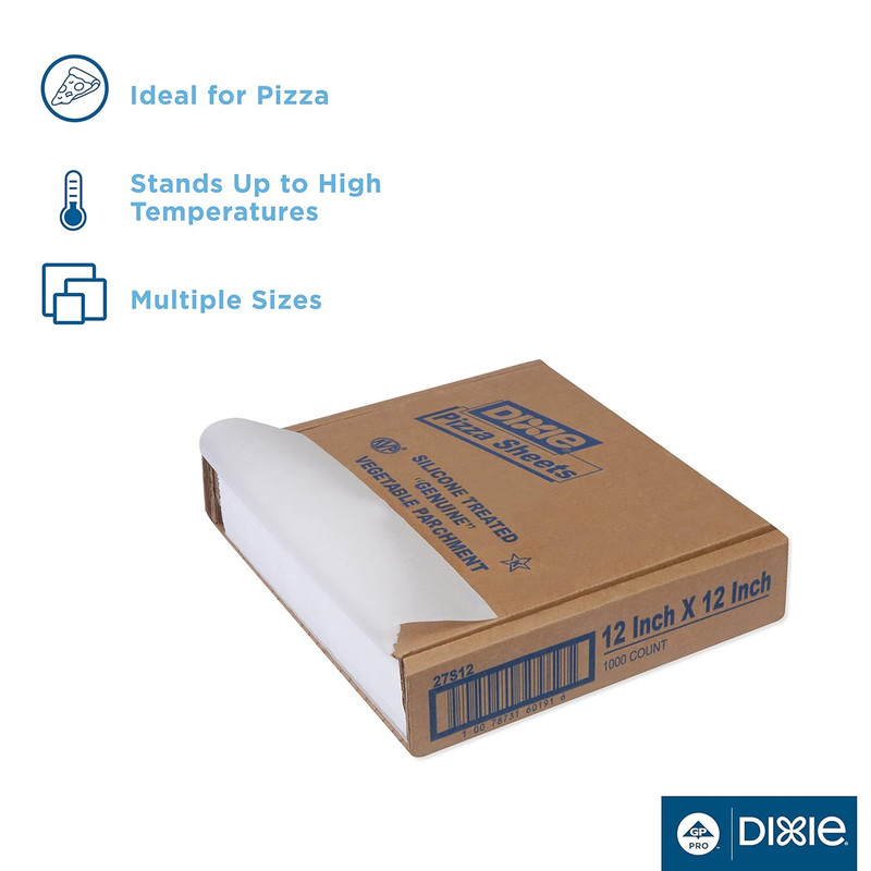 Dixie Parchment Silicon-Coated Pizza Sheet by GP PRO (), White, 27S12, 12" L X 1 gallery
