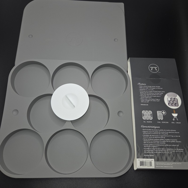 Prepology Set of 8 Silicone Burger Molds Burger Patty Caddy Pour Galettes gallery