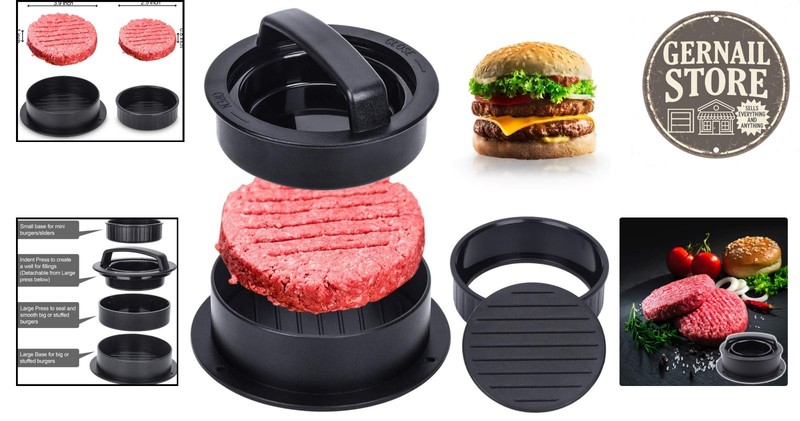 Versatile Burger Press: Create Stuffed Burgers, Sliders & More with 100 Papers gallery