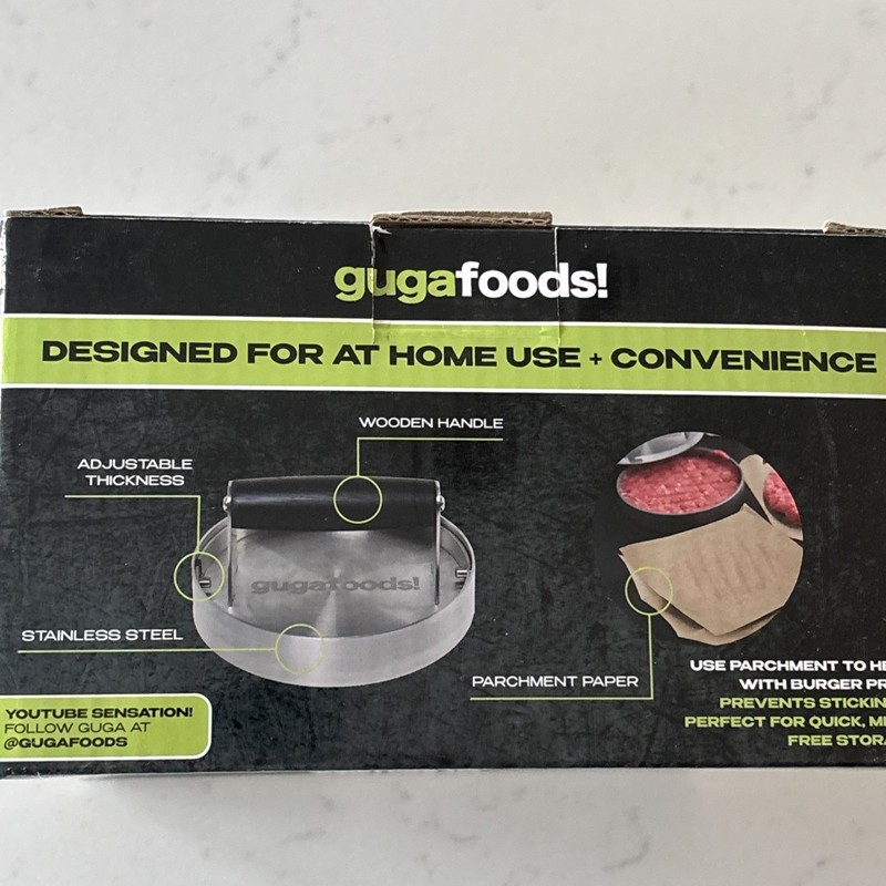 Guga Foods- Adjustable Burger Press, Stainless Steel Hamburger and Smashed Bu... gallery