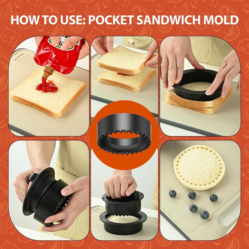 Burger Press Patty Maker 4in1 Slider Stuffed Sandwich Meat Beef Veggie Mold 10 gallery