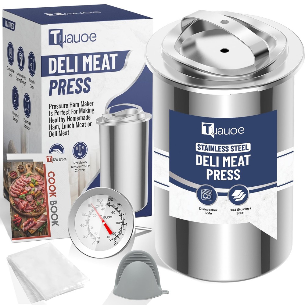 Deli Meat Press Stainless Steel Lunch Meat Maker 2.5Lb Capacity Healthy Homemade