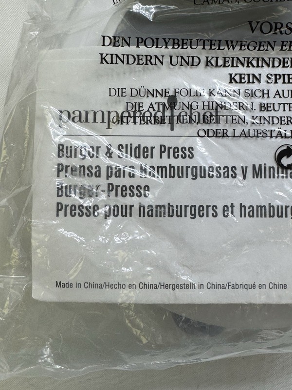 Pampered Chef Burger & Slider Press #1174 New Sealed Package Adjustable 3 Pieces gallery