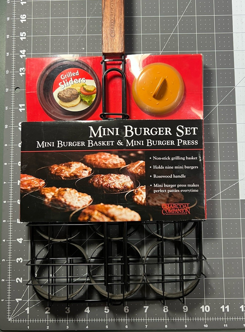 Charcoal Companion Grilled Sliders Mini Burger Set New gallery