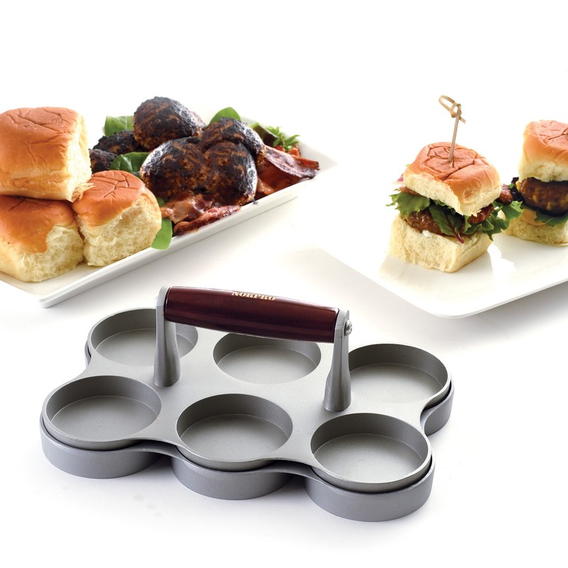 Norpro Nonstick Cast Aluminum Mini Burger Press, Makes 6 Sliders gallery