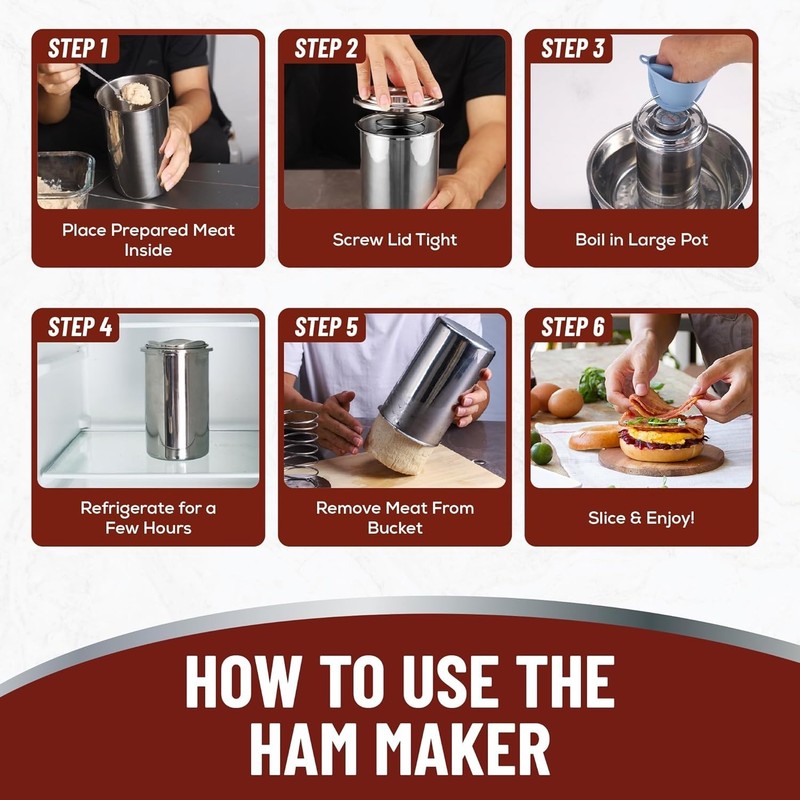 Perfect Kitchen Gift: Meat Press Mold with Temperature Control & Silicone Tools gallery