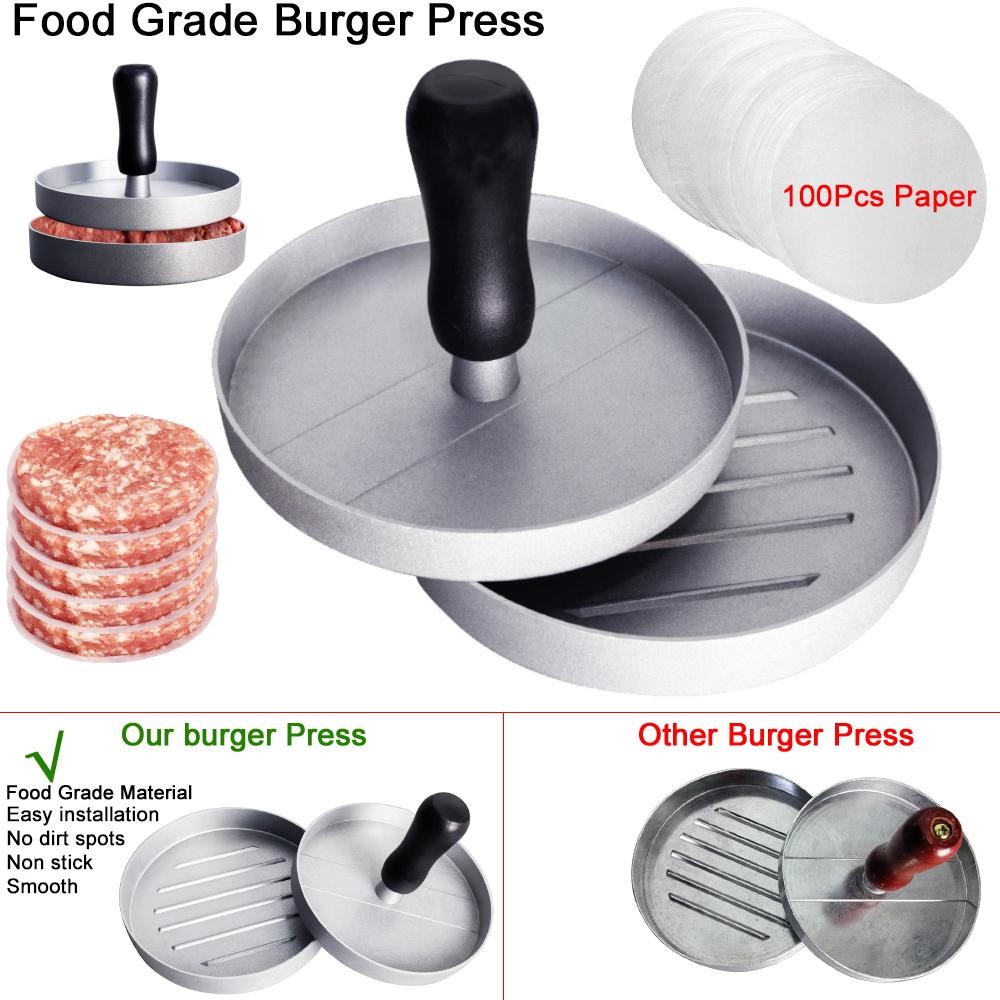 Aluminum Non‑stick Burger Press – Easy Patty Maker Mold for Perfect Burgers gallery