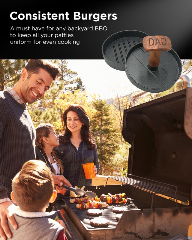 Grilling Gift for Dad Hamburger Press Patty Maker Burger Mold “Dad Grill Boss” gallery