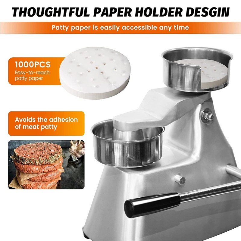 Hakka Manual Burger Press Hamburger Patty Maker 4 inch 100mm Meat Former gallery