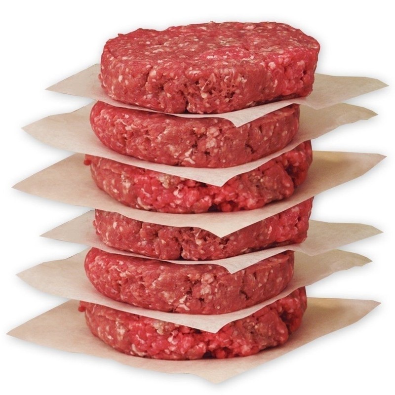 Silicone CoatedSquare Parchment Hamburger Patty Paper 5.5" x 5.5" - 2000 Sheets gallery