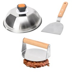 Smash Burger Press Kit – Burger Press, Melting Dome, Grill Spatula Hamburger …