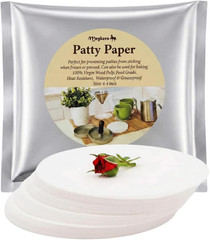 Patty Paper Sheets for 4/4.5 Inch Burger Press | 500 Pcs round | Hamburger Maker